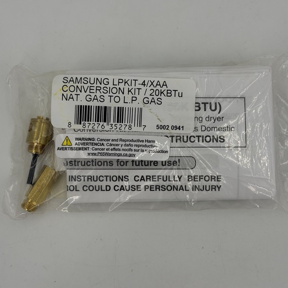 Samsung Other - New Factory Certified LPKIT-4 Samsung LP Conversion Kit Gas Dryer **Ships. Fast*